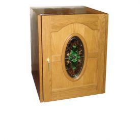 Enlarge Vinotemp 114 Napoleon Wine Cabinet - Single Oval Glass Door - 80 Bottle Count