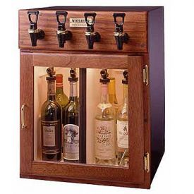 Enlarge WineKeeper 4-MRN - Napa 4 Bottle Wine Dispenser Preservation Unit - Mahogany