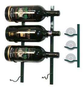 Enlarge Vintage View WS-BIG1-BRASS - 4-Bottle VintageView BIG Series Wine Rack - Brass Finish