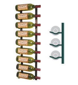 Enlarge WS31-G - 9 Bottle Vintage View Wine Rack - Wine Bottle Green Finish