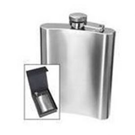 Enlarge Oggi 7248 8-Ounce HIP Flask with Filling Funnel - Stainless Steel