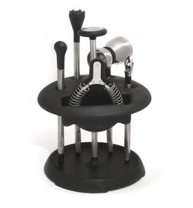 Enlarge Metrokane 4715 Rabbit 6-pc Bar Tool Set with Caddy
