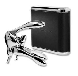 Enlarge Metrokane 6093 VIP Rabbit Lever-Style Wine Opener - Black Leather