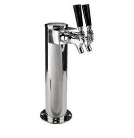 Enlarge D4743SGPSS Polished Stainless Steel Dual Faucet Shotgun Beer Tower - 3