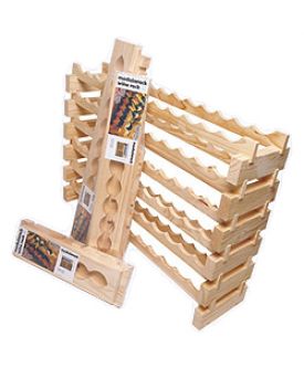 Enlarge 8 Bottle Modular Wine Rack - Stained