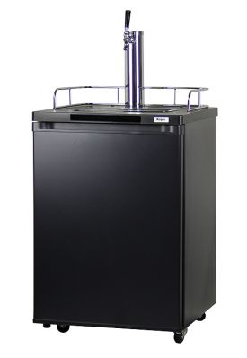 Enlarge Kegco K209B-1 Full Size Kegerator - Black Cabinet with Matte Black Door
