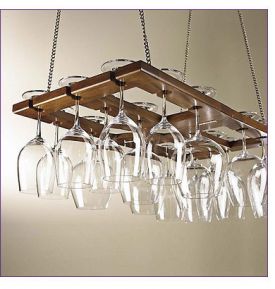 Enlarge 570 14 Hanging Mahogany Wine Glass Rack