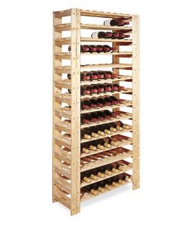 Enlarge 126 Bottle Swedish Pine Wine Rack - Natural, Unfinished