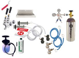 Enlarge Kegco Ultimate Door Mount Kegerator 2 Keg Tap Conversion Kit - Ball Lock