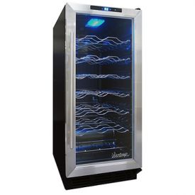 Enlarge Vinotemp VT-TC32SB10 32-Bottle Built-in Wine Refrigerator - Black Cabinet w/ Stainless Trim Door