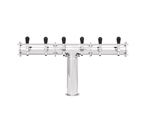 TR263-6 Stainless Steel Terra-6 6 Faucet Draft Beer Tower - 3.3 Inch Column - Glycol Cooled