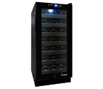 Vinotemp VT-32TS-FE 33-Bottle Built-In Touch Screen Wine Cooler - Black Cabinet w/ Black Door