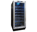 Vinotemp VT-TC32SB10 32-Bottle Built-in Wine Refrigerator - Black Cabinet w/ Stainless Trim Door